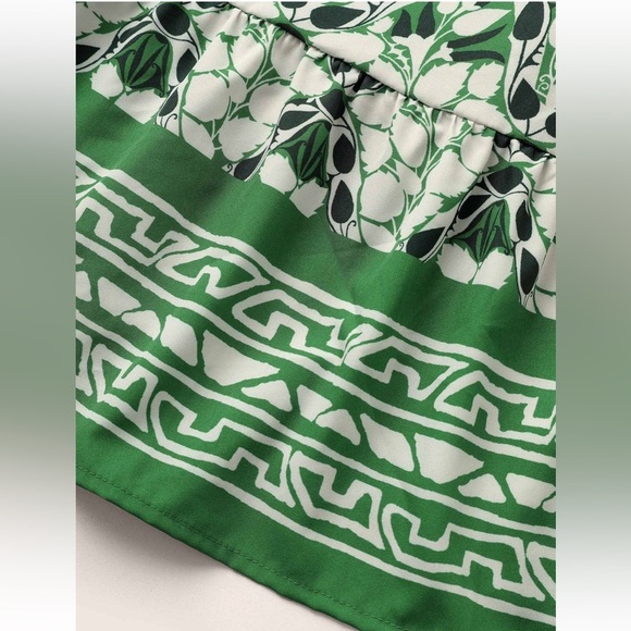 BloomChic Plus Size 3XL Boho Print Ruffles Shirred Pocket Elastic Waist Dress - Picture 5 of 8